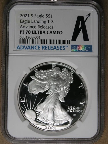 American Proof Silver Eagle 2021-S NGC PR70 ADVANCE RELEASES * AvenueCoin