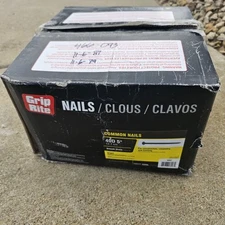 NEW 50lbs Box GripRite Construction 40C Common 5" Nail Bright Smooth Shank