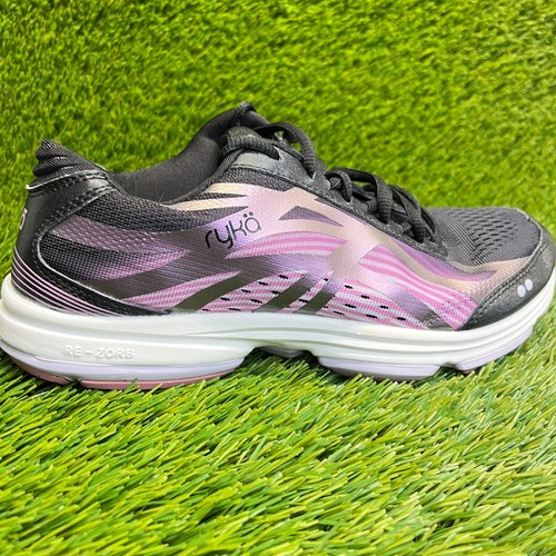 Ryka Devotion Plus 3 Womens Size 8 Black Purple Athletic Running Shoes Sneakers
