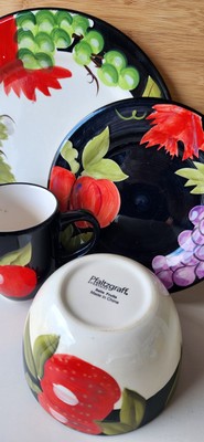 RARE Pfaltzgraff Italian Fruits FOUR 4-Pc. Place Settings 16-Pc. Set 2 Available