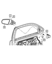 Genuine Mopar Outside Rear-View Electric Heated Mirror Right 1AL00RXFAC