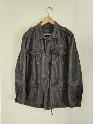 Alpha Industries Jacket Mens Small Black AI Army M-65 Field Utility Military
