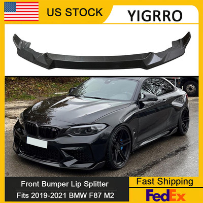 Carbon Fiber Front Lip For 19+ BMW F87 M2 CS Competition Bumper Splitter Spoiler
