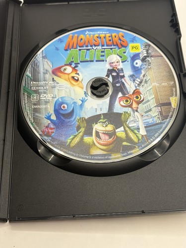 Monsters vs Aliens (DVD 2009) Region 4 Action, Animation, Comedy - Free Postage - Picture 4 of 4
