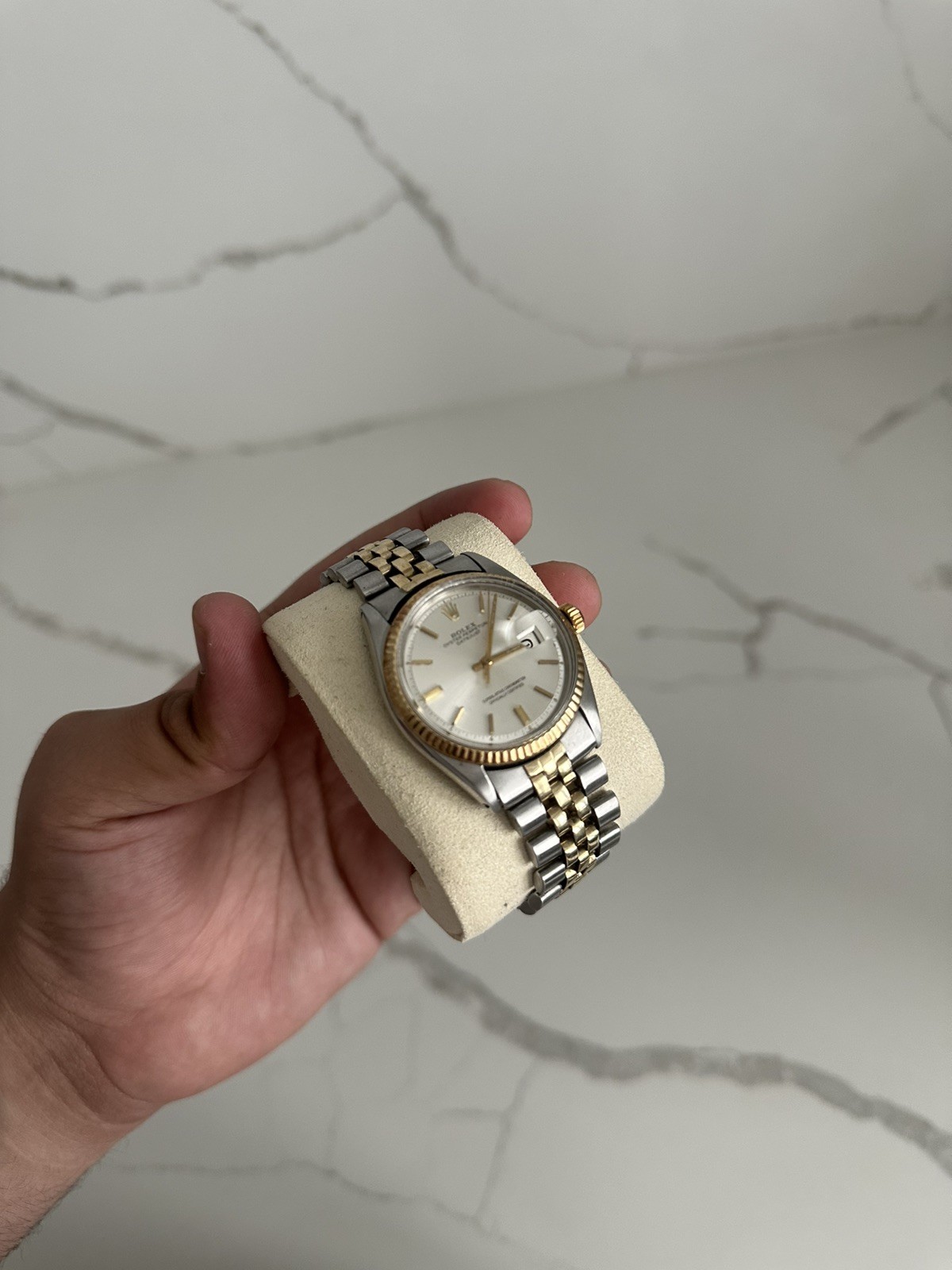1972 Rolex Datejust 1601 Silver Dial TT Jubilee No Papers 36mm two tone rare image 9