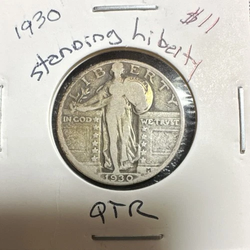 1930 Standing Liberty Quarter Silver 25C US Coin