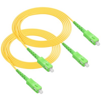 2-Pack 3M/9.8FT SC/APC to SC/APC Single Mode Simplex Fiber Optic Patch Cable