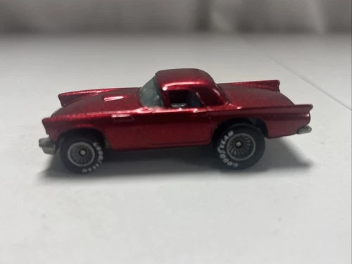 Vintage Hot Wheels Real Riders 1977 57 T-Bird Real Rubber Tires, Metal Base