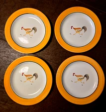 VTG Home Trends Oh La La Chicken Salad/Dessert Plates Set of 4