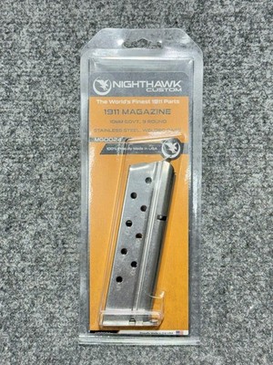Nighthawk Custom 1911 Magazine 10mm 9 Round Government Stainless Steel MG0024