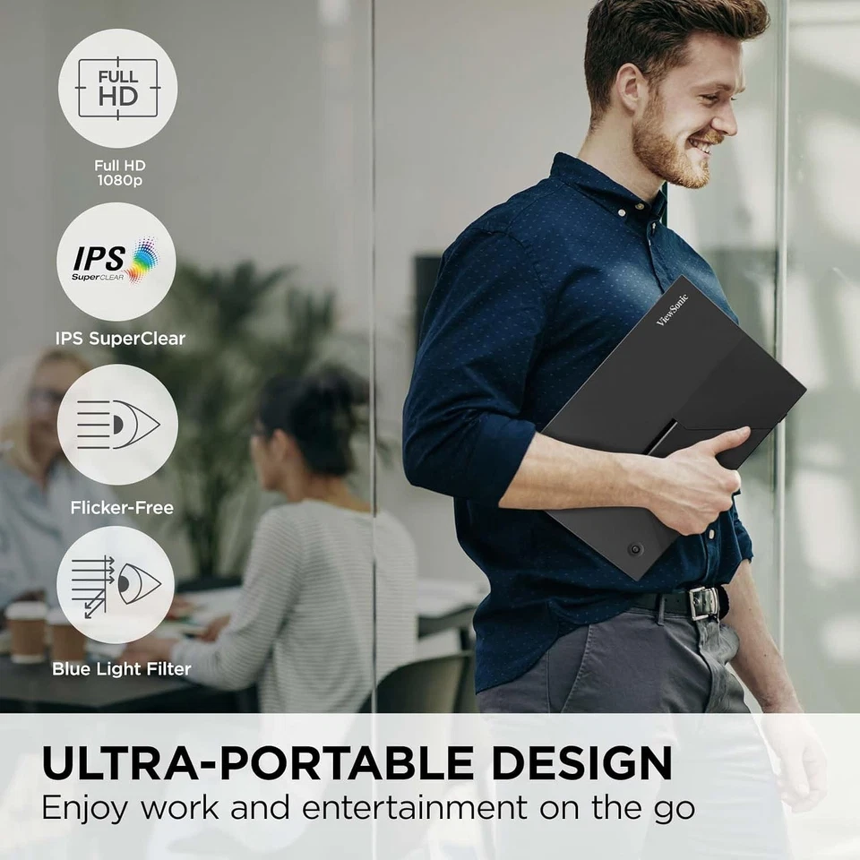 ViewSonic VA1653 16 Inch 1080p FHD IPS Portable Monitor - Certified Refurbished - Image 2 of 4