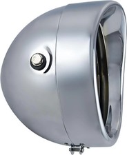 Motorcycle 7" Round Headlight Bucket Housing with Visor 7 Inch LED Headlamp She