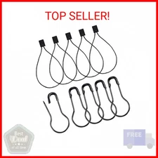 Hestya 500 Pieces Hang Tag String Black 500 Pieces Black Pins 6.6 Inch Nylon Str