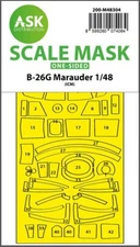 1/48 Artscale B-26G Marauder one-sided express fit mask for ICM