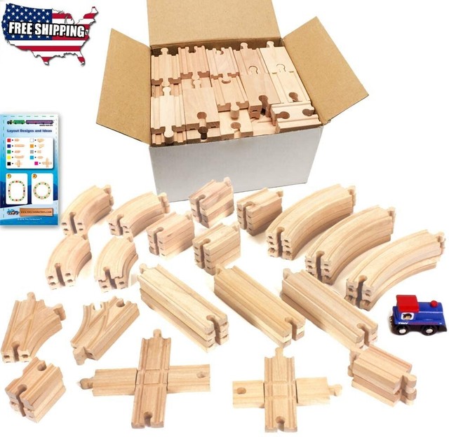 wooden train pieces