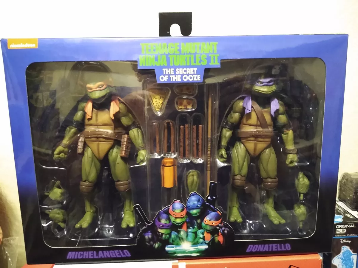 Teenage Mutant Ninja Turtles 2: Secret of the Ooze – 7” Scale Action Figure  – Donatello & Michelangelo 2 Pack