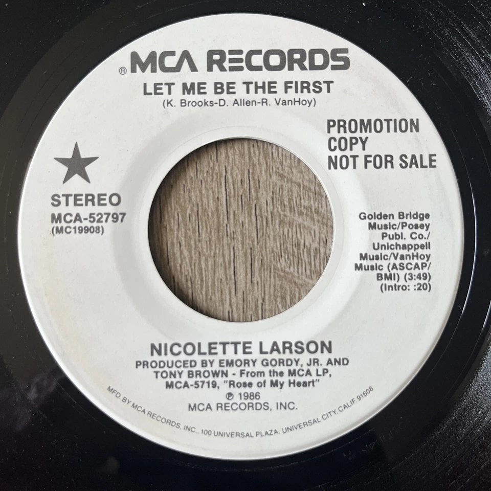 WHITE LABEL PROMOS - Nicolette Larson Singles VG+ MCA 80’s COUNTRY - Imagem 4 de 4