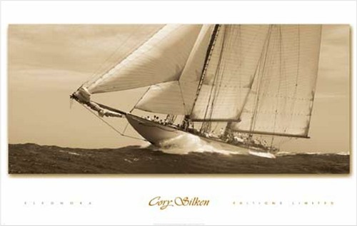 Eleonora by Cory Silken 38x24 White Sailboat Art Print Poster - 第 1/1 張圖片
