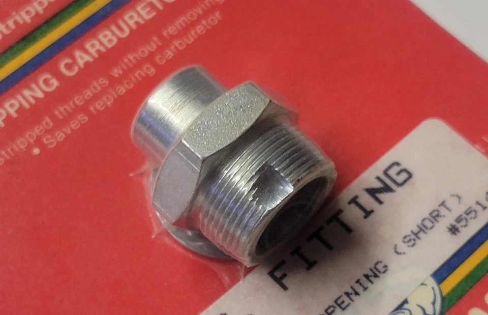 Carburador autorroscante de 1" entrada de combustible rosca derivación 3/8" línea de combustible Q Jet Foto 2 de 4