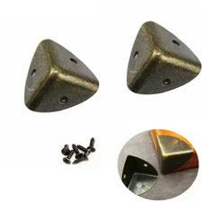 12 x Jewelry Chest Wine Box Wood Case Trunk Table Corner Protector Thick Metal