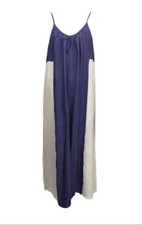 HoodLamb Women's Navy Wide Contrast Midi Hemp Jumper 420 NWT