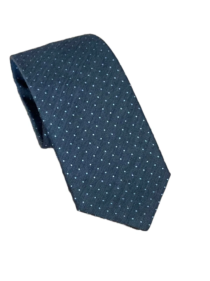 加拿大 意大利灰色圆点羊毛丝绸豪华领带 阅读 — 第 2/4 张图片