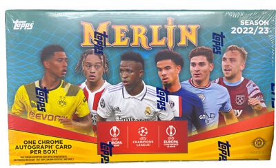 2022/23 Topps UEFA Club Competitions Merlin Chrome Soccer Sealed 