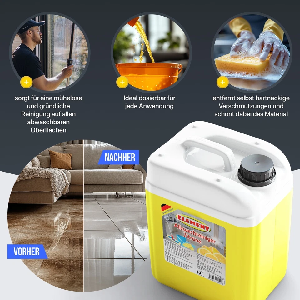 Allzweckreiniger Zitrone 20L Konzentrat Reiniger Konzentrat Bodenreiniger - Bild 4 von 4