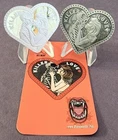 Proof & Antiqued KILLER LOVE Hearts Set Both in .999 Silver Tormint / HFS w/COA