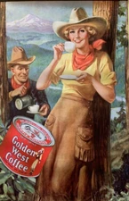 Vintage Golden West Coffee Ad Reproduction Framing Print Advertising 17x12
