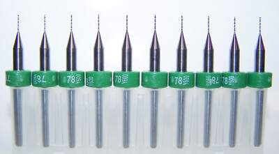 (10) #78 (.0160'') CARBIDE Printed Circuit Board Drills (PCB) 600A0160F180A1