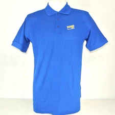 BLOCKBUSTER VIDEO 1990s Employee Uniform Polo Shirt Blue Size L Large NEW
