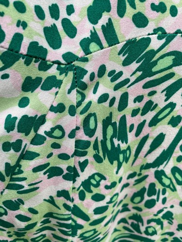 New Look Curves UK 20 Summer Dress Green White Pink, Balloon Sleeves Knee Length - Picture 11 of 13