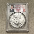 2017 American Silver Eagle $1 First Strike PCGS MS70 / Donald J Trump 45th DC