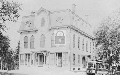 1911 Town Hall & Trolley Car North Reading Massachusetts MA - 11x17 Reprint