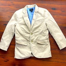 J. Crew Crewcuts Thompson 2 button lightly lined tan blazer sport coat sz 4-5