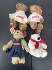 Original Coca Cola Bear vintage PLUSH DOLL Lot Bundle Teddy Bear Girl Polar