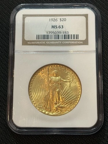$20 Gold Double Eagle - Saint Gaudens 1926 - NGC MS63!
