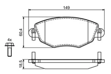 For Bosch 0 986 494 724 brake pad set, disc brake