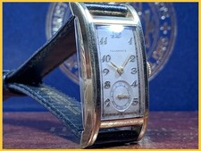 🚩1939 TAVANNES Antico Orologio da Polso 15J MANTIENE IL TEMPO Lungo Curvo 2Adatto al Polso