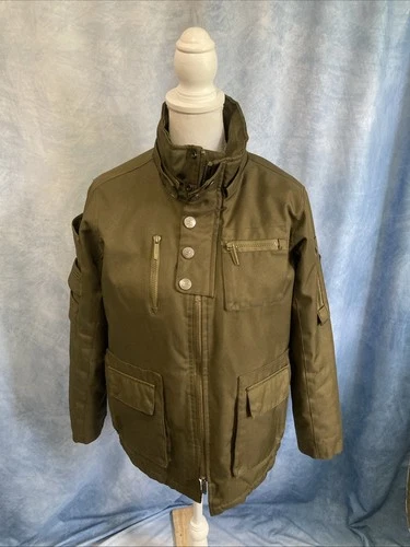 Sportier 1957 Olive Green Utility Bomber Jacket Mens XS / Womens Small DIY FLAWS - product listing photo