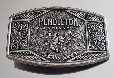 PENDLENTON WHISKEY LET'ER BUCK RODEO COWBOY BELT BUCKLE BYMONTANA SILVERSMITHS 