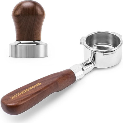 54Mm Espresso Tools Set with Walnut Handle for Breville & Sage Machines