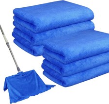 6 Pack Microfiber Cleaning Cloths Extra Large 30" x 20",XL Rags Washable Reusabl