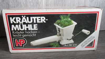 Kräutermühle Multihacker weiß Kräuterschneider für Links-und Rechtshänder