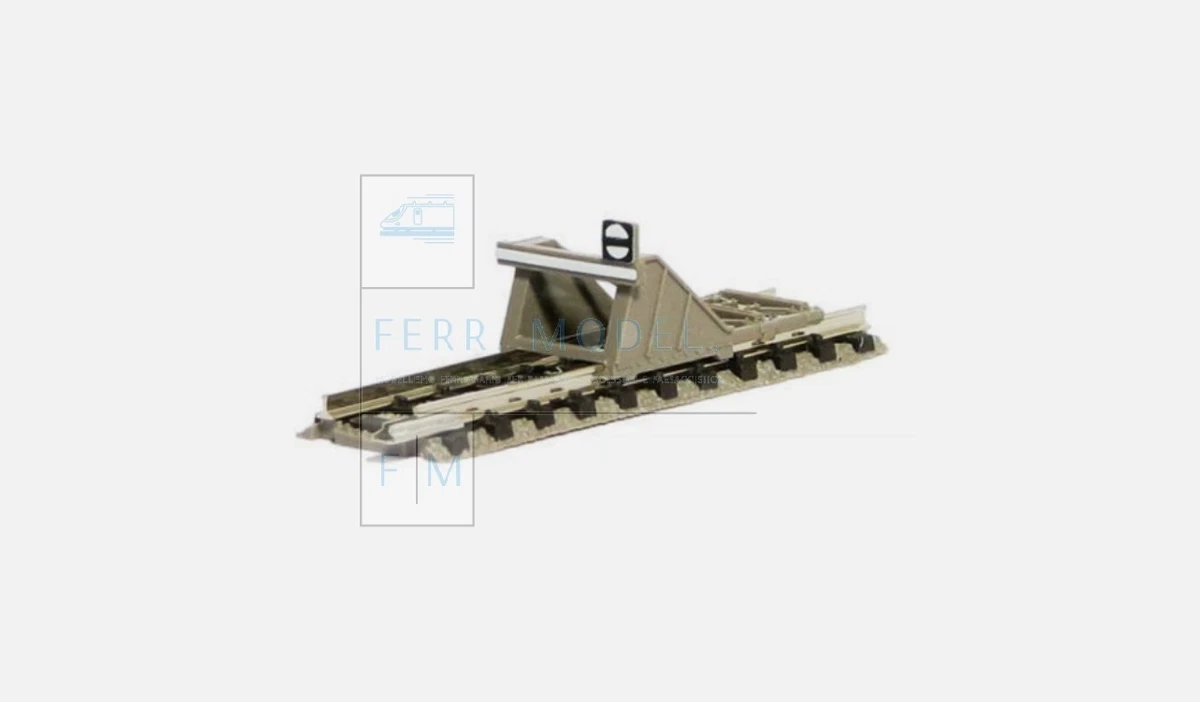 Coppia Paraurti Fine Binario Piko Scala N 1:160 - Modello 1242dm, Made In Germany