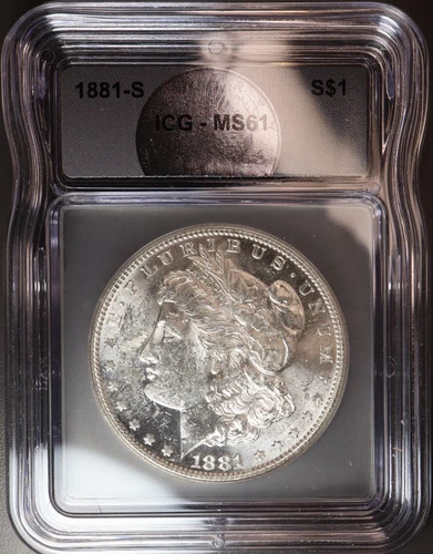1881-S Morgan Silver Dollar MS61 ICG- PL LIKE DETAILS NO RESERVE .99 START!!