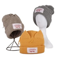 Loverboy Cat Ear Knit Hat Solid Warm Pig Ear Woolen Hat Cute Fashion Hooded SALE