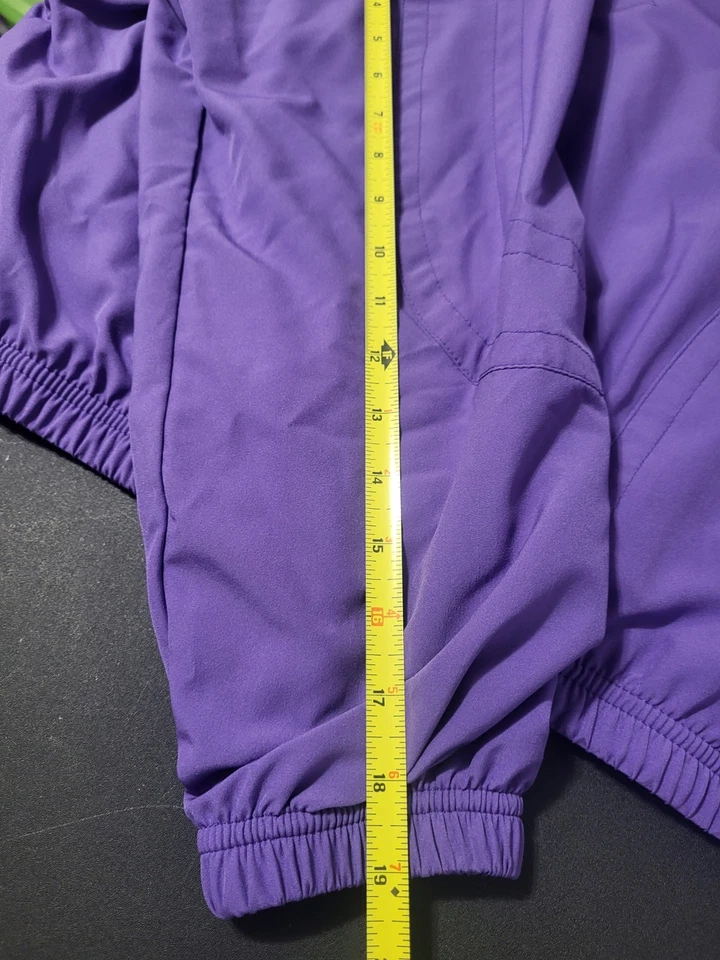 Chaqueta y pantalones vintage Kaelin de 2 piezas forrados en púrpura para esquí jogger con cremallera pequeños grandes Foto 4 de 4