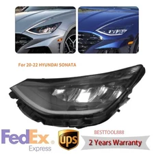 Left Driver Side Headlight LED Front Lamp Fits For 2020-2022 Hyundai Sonata 12V